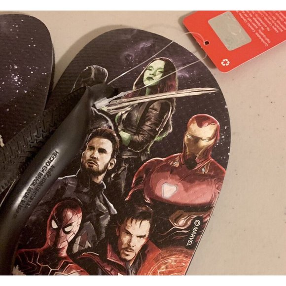 Havaianas Adult Top Marvel Flip Flop Sandals Men\'s  Avengers Sz 13 New With Tag main image 6